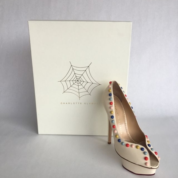Charlotte Olympia Daphne Studs Platform Heels - Picture 8 of 8